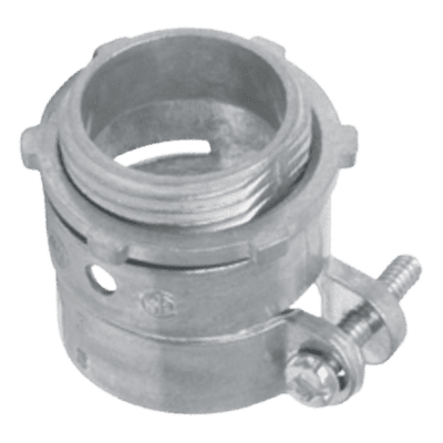 Conector Recto para Tubo Flexible / 3/4" (19 mm) / Diámetro 32 mm / Longitud 36 mm / Acabado Bruñido Brillante / NEMA FB-1 / UL 514B