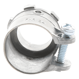Conector Recto para Tubo Flexible / 3/4" (19 mm) / Diámetro 32 mm / Longitud 36 mm / Acabado Bruñido Brillante / NEMA FB-1 / UL 514B