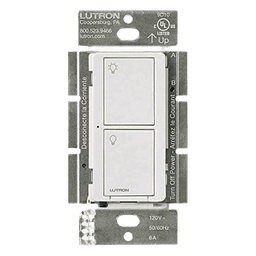 Interruptor On/Off Inalámbrico de Pared / 6 A LED o Fluorescente / 720 W Incandescente / 120 V / Control Pico Directo / Ventiladores 3.6 A