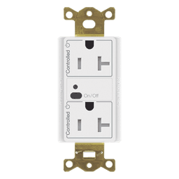 Receptáculo Inalámbrico Dúplex / 20 A / Ambos Contactos Controlados / RF 18 m (59.1 ft) / Clear Connect / 1 HP / Tamper Resistant
