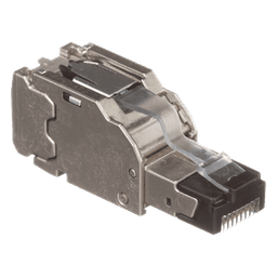 Plug RJ45 Blindado / Terminación en Campo / Cat5e/Cat6/Cat6A / 22-26 AWG / -40 a 85°C / Color Plata