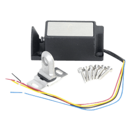 Cerradura Electromagnética para Gabinetes / 320 lbs (145 kg) / Sensor NO/NC / 12/24 VDC / Cierre o Apertura en Falla / Acero Resistente al Óxido