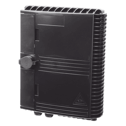 Cierre de Empalme de Fibra Óptica / 24 Fusiones / 16 Puertos Drop / IP65 / -40°C a +85°C / Instalación Poste-Pared-Aérea