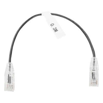 Cable de Parcheo Slim UTP Cat6 / 30 cm (0.98 ft) / 28 AWG / 1 Gbps+ / RJ45 / IEEE 802.3ab