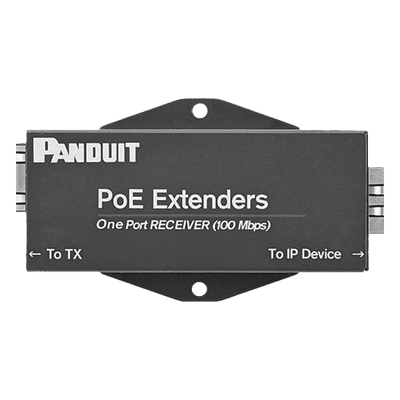 Receptor PoE/PoE+ / Hasta 610 m (2000 ft) / Cat5e/Cat6 / 10/100 Mbps / -40°C a 70°C