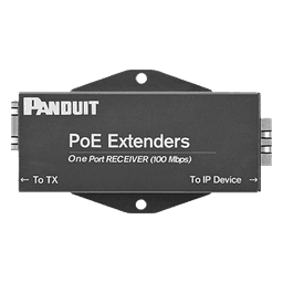 Receptor PoE/PoE+ / Hasta 610 m (2000 ft) / Cat5e/Cat6 / 10/100 Mbps / -40°C a 70°C
