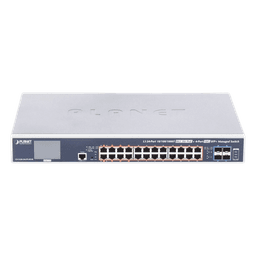 Switch Administrable Capa 3 / 24 Puertos Gigabit PoE++ 802.3bt 75 W / 600 W PoE Total / 4 Puertos 10G SFP+ / Pantalla Táctil LCD / Fuente Redundante CA/CC