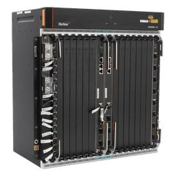 OLT Carrier Class Modular / 14 Ranuras de Servicio / 240 Puertos GPON / Switching 6.8 Tbps / Fuente Redundante -48Vdc / 11 UR