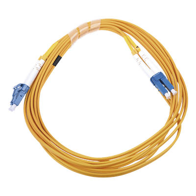 Jumper de Fibra Óptica / Monomodo 9/125 / LC/UPC-LC/UPC / PVC 2.0 mm / Dúplex / Amarillo / 3 m (9.84 ft)