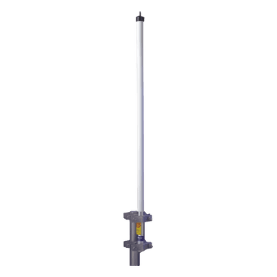 Antena Base UHF / 406-430 MHz / Fibra de Vidrio / 10 dB Ganancia / Resistencia Viento 257 km/h (160 mph) / 700W / Serie HX Climas Extremos
