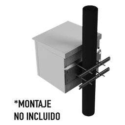 Gabinete Exterior IP / Rack 19" 9UR / Ventilador con Termostato / Acero Galvanizado / Montaje Poste, Torre o Pared