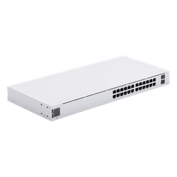 Switch Capa 2 / 24 Puertos Gigabit / 2 SFP 1G / Sin Ventiladores / Pantalla Informativa / 17.42 x 7.87 x 1.72'
