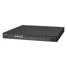 Switch Capa 3 Administrable / 12 Puertos SFP+ 10G / 8 Puertos Gigabit / Conmutación 256 Gbps / Fuente de Alimentación Redundante AC