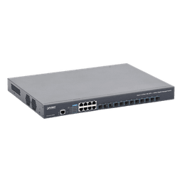Switch Capa 3 Administrable / 12 Puertos SFP+ 10G / 8 Puertos Gigabit / Conmutación 256 Gbps / Fuente de Alimentación Redundante AC