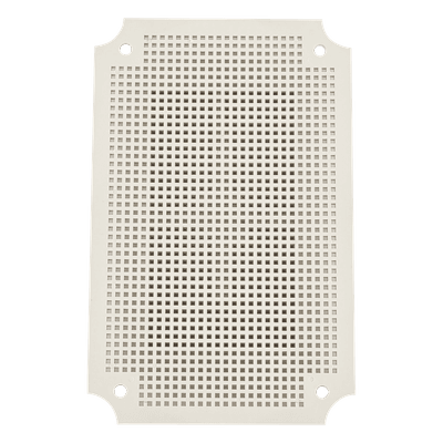 Placa Interna para Gabinete IP65 / ABS Resistente a Impactos / 250 x 160 mm / Instalación Torre, Poste o Pared / Optimizada para PoE y Baterías