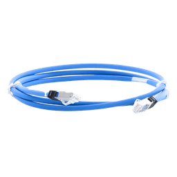 Patch Cord Cat6A / S/FTP Blindado / 500 MHz / 26 AWG / CM/LS0H / 1.52 m (5 pies) / Azul