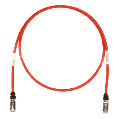 Patch Cord Cat6A / Blindado S/FTP / 1.52 m (5 ft) / 500 MHz / 26 AWG / PoE++ 2500 Ciclos / LS0H / Color Rojo