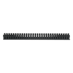 Canaleta Ranurada de PVC / Base Tipo H / 2.17 in Ancho / 1.92 in Alto / 6 ft Largo / Sin Tapa / Negro