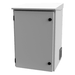 Gabinete Exterior IP / Rack 19" 16U / Acero Galvanizado / Ventilador con Termostato / Filtros Antipolvo / Aislante Térmico / Cerradura con Llave