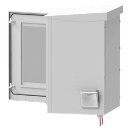 Gabinete Exterior IP / Rack 19" 16U / Acero Galvanizado / Ventilador con Termostato / Filtros Antipolvo / Aislante Térmico / Cerradura con Llave