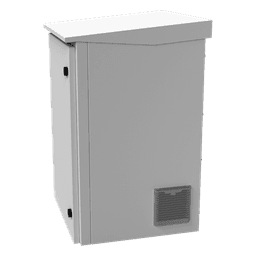 Gabinete Exterior IP / Rack 19" 24U / Ventiladores con Termostato / Acero Galvanizado / Filtro Antipartículas / Cerradura Doble