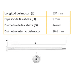Kit de Motorización para Cortinas / Control Inteligente vía App / Autonomía 9 Meses / Tecnología RTS Inalámbrica / Para Ventanas 2.3 x 3 m (7.5 x 9.8 ft)