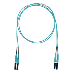 Jumper de Fibra Óptica / Multimodo OM3 50/125 / LC-LC Dúplex / LSZH / 1 m (3.28 ft) / Color Aqua