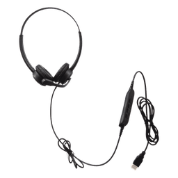 Audífonos USB Profesionales / Audio HD / Micrófono con Cancelación de Ruido / Diadema Ajustable / Controles Integrados / Compatibilidad Universal