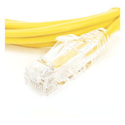 Cable de Parcheo Slim UTP / Cat6 / 28 AWG / 1 Metro (3.28 Pies) / 10 Gbps / Amarillo