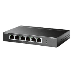 Switch PoE no administrable / 6 puertos 10/100 Mbps / 4 puertos PoE 802.3af/at / Presupuesto 67 W / Extensor hasta 250 m (820 ft) / Prioridad video