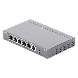 Switch PoE no administrable / 6 puertos 10/100 Mbps / 4 puertos PoE 802.3af/at / Presupuesto 67 W / Extensor hasta 250 m (820 ft) / Prioridad video
