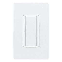 Interruptor de Pared On/Off / Doble Voltaje 120/277 V / 8 A Iluminación / 2 Hilos Sin Neutro / RF 431-437 MHz / Unipolar o Multilocalización