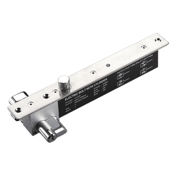 Cerradura Eléctrica de Perno / Fuerza de Sujeción 2000 kg / Acero 16 mm / 12 VCC / Apertura Manual de Emergencia / IP para Puertas Izquierda o Derecha