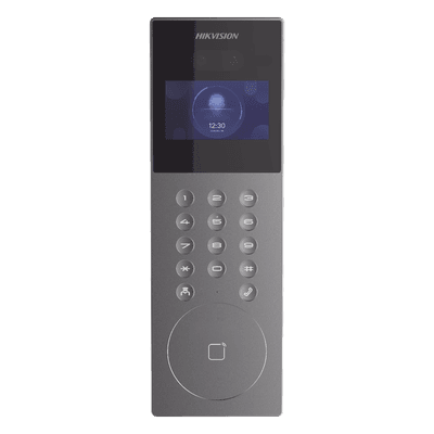Videoportero IP Multiapartamento / 1080p HD / Reconocimiento Facial IA / Pantalla 4.3' / 5,000 Rostros / 25,000 Tarjetas / IP65 / 500 Departamentos / 9 Frentes de Calle