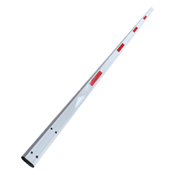 Brazo Recto para Barrera / Aluminio 4 m (13.1 ft) / Bandas Reflectantes Rojas / Sin Iluminación / Exterior