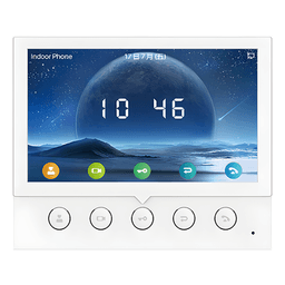 Monitor IP/SIP para Interior / Pantalla Capacitiva 7" / Wi-Fi 2.4 GHz / Audio HD Bidireccional / PoE / 8 Entradas de Alarma / RS485