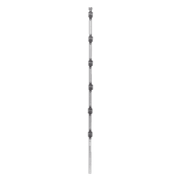 Poste para Cerca Electrificada / 6 Aisladores de Paso / Acero Galvanizado Calibre 18 / Altura 1.4 m (4.6 ft) / Fijación en Concreto / Intemperie