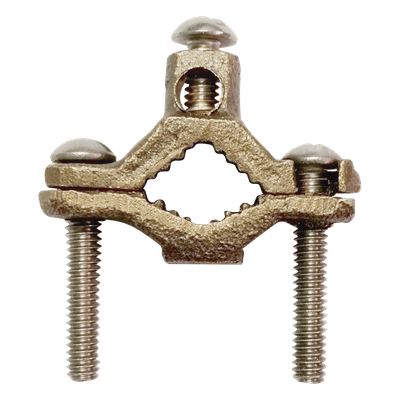 Conector Tubo a Cable / Bronce 100% / Tubo hasta 1 1/4 in (31.75 mm) / Cable 4 AWG / Aterrizaje Torres TZ / Sin Soldadura
