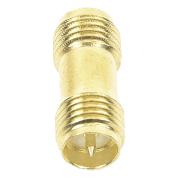 Adaptador Coaxial RF / SMA Hembra Inverso a SMA Hembra Inverso / Montaje en Línea / Cuerpo Bronce con Oro / Aislante Teflón