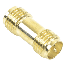 Adaptador Coaxial RF / SMA Hembra Inverso a SMA Hembra Inverso / Montaje en Línea / Cuerpo Bronce con Oro / Aislante Teflón