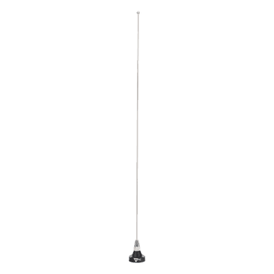 Antena Móvil VHF/UHF / Rango 136-960 MHz / Ganancia Unitaria / Potencia 200 W / Montaje NMO 3/4" / Ajustable en Campo / 54 cm