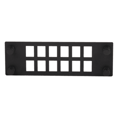 Placa para Adaptadores de Fibra Óptica / 12 Posiciones / Compatible con Gabinetes FPONE3 y FPONE4 / 4.53' x 41.6' x 5.12'