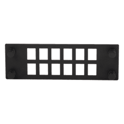 Placa para Adaptadores de Fibra Óptica / 12 Posiciones / Compatible con Gabinetes FPONE3 y FPONE4 / 4.53' x 41.6' x 5.12'