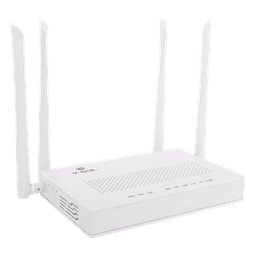 ONU Dual G/EPON / Wi-Fi AC Doble Banda / 2x LAN Gigabit / 1x FXS / 4 Antenas 5 dBi / 12V 1A