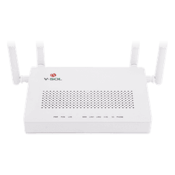 ONU Dual G/EPON / Wi-Fi AC Doble Banda / 2x LAN Gigabit / 1x FXS / 4 Antenas 5 dBi / 12V 1A