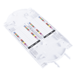 Charola de Empalme para Fibra Óptica / 24 Empalmes por Fusión / Capacidad 144 Núcleos / IP68 / -40°C a +65°C / Φ220x480 mm