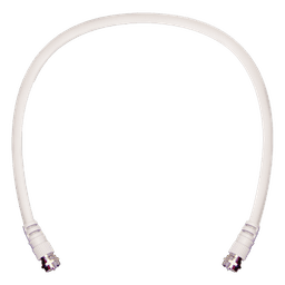Jumper Coaxial / RG-6 / 60.96 cm (2 pies) / Conectores F Macho / 75 Ohm / Blanco