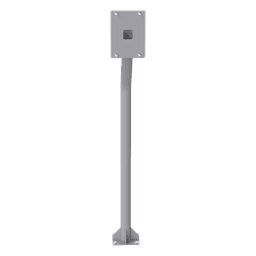 Poste Tubular para Cubierta de Videoportero / Altura 1.2 m (3.9 ft) / Acero Calibre 11 / Recubrimiento Electrostático Gris / Peso 3.1 kg