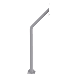 Poste Tubular para Cubierta de Videoportero / Altura 1.2 m (3.9 ft) / Acero Calibre 11 / Recubrimiento Electrostático Gris / Peso 3.1 kg