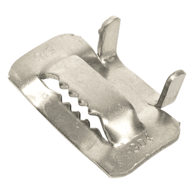 Hebilla de Acero Inoxidable / Tipo T / 5/8" / 100 Piezas / Compatible ADSS y Mini-ADSS